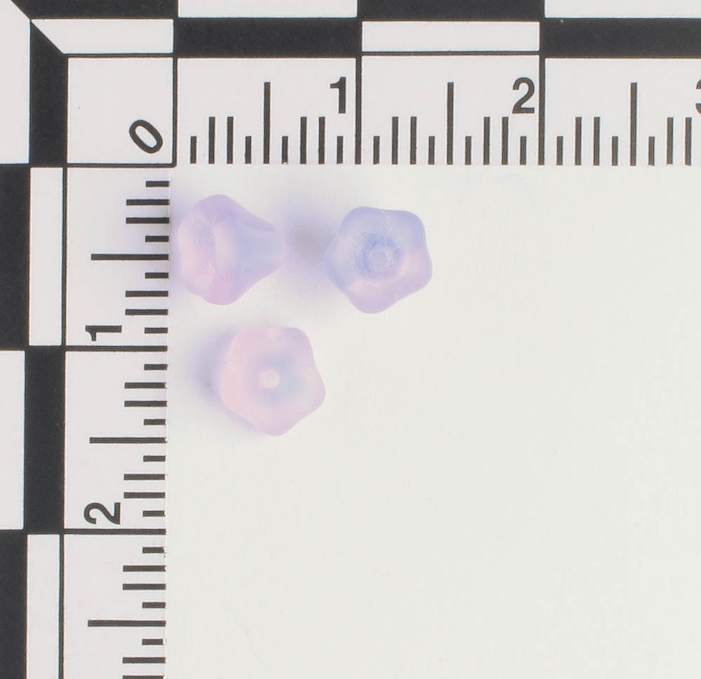 5x6mm Bell Flower - Pink/Blue - qty 25