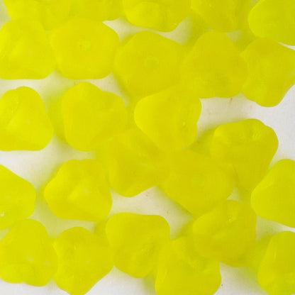 5x6mm Bell Flower - Matte Yellow - qty 25