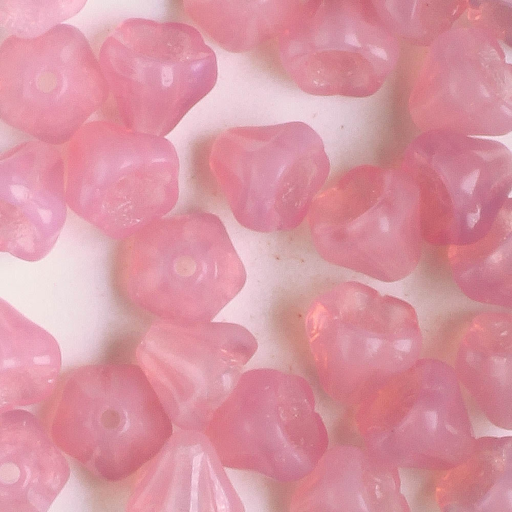 5x6mm Bell Flower - Milky Pink - qty 25