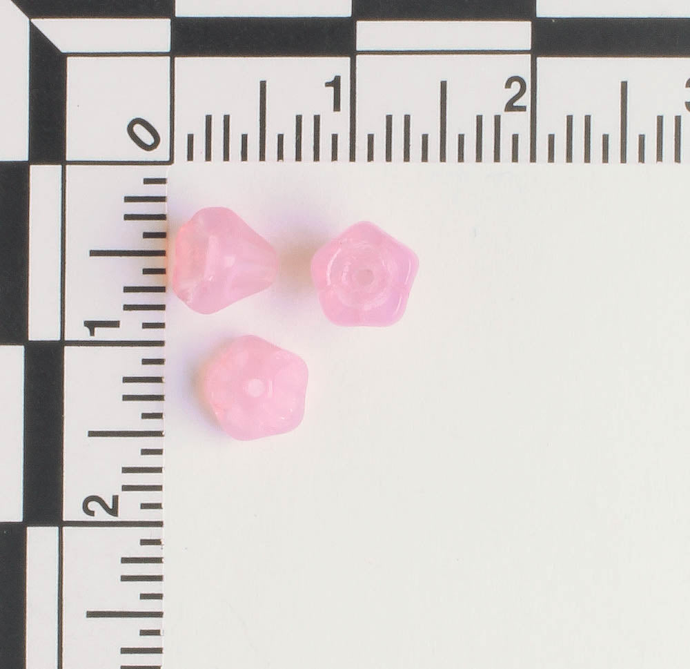5x6mm Bell Flower - Milky Pink - qty 25
