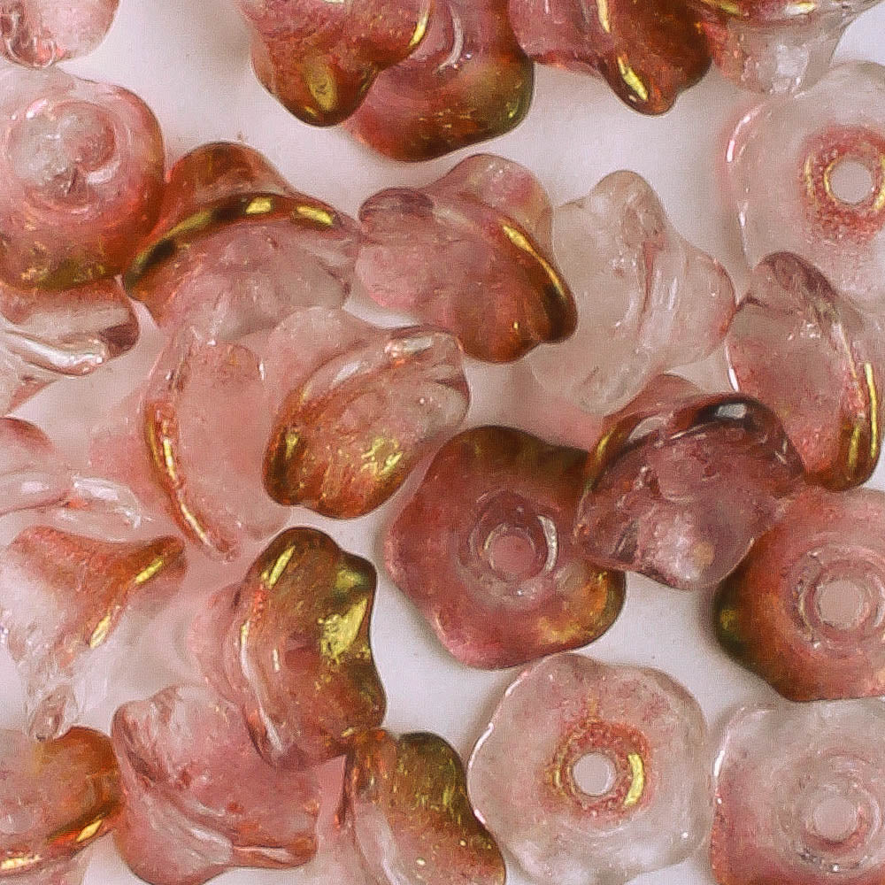 4x6mm Bell Flower - Vintage Rose - qty 25