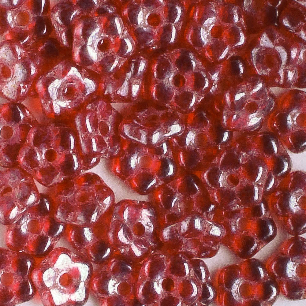 5mm Daisy Spacer- Red Luster - qty 50