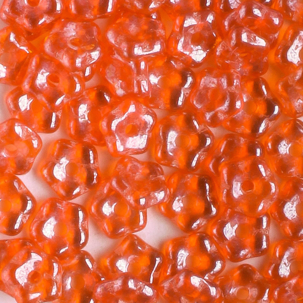 5mm Daisy Spacer- Orange Luster - qty 50
