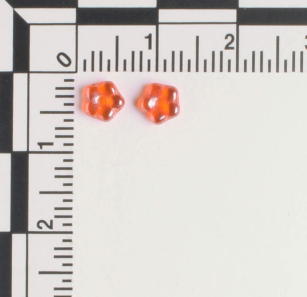 5mm Daisy Spacer- Orange Luster - qty 50