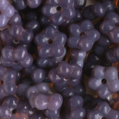 7mm Daisy Spacer- Milky Purple - qty 50