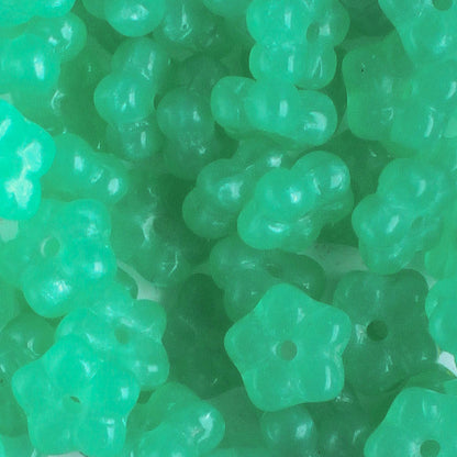 7mm Daisy Spacer- Milky Aqua - qty 50