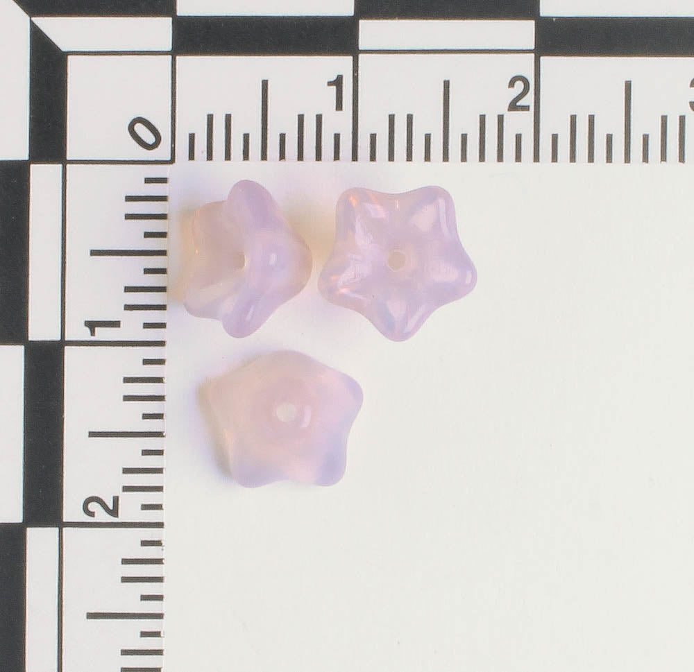 5x8mm Bell Flower - Light Milky Purple - qty 25