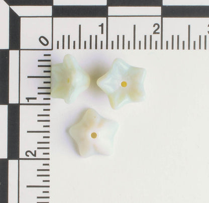 5x8mm Bell Flower - Light Green Mix - qty 25