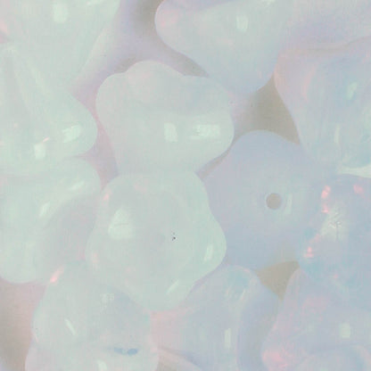 8x10mm Bell Flower - Milky White - qty 12