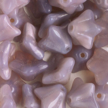 5x8mm Bell Flower - Milky Purple - qty 25