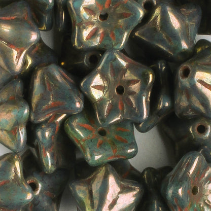 5x8mm Bell Flower - Bronze Luster - qty 25