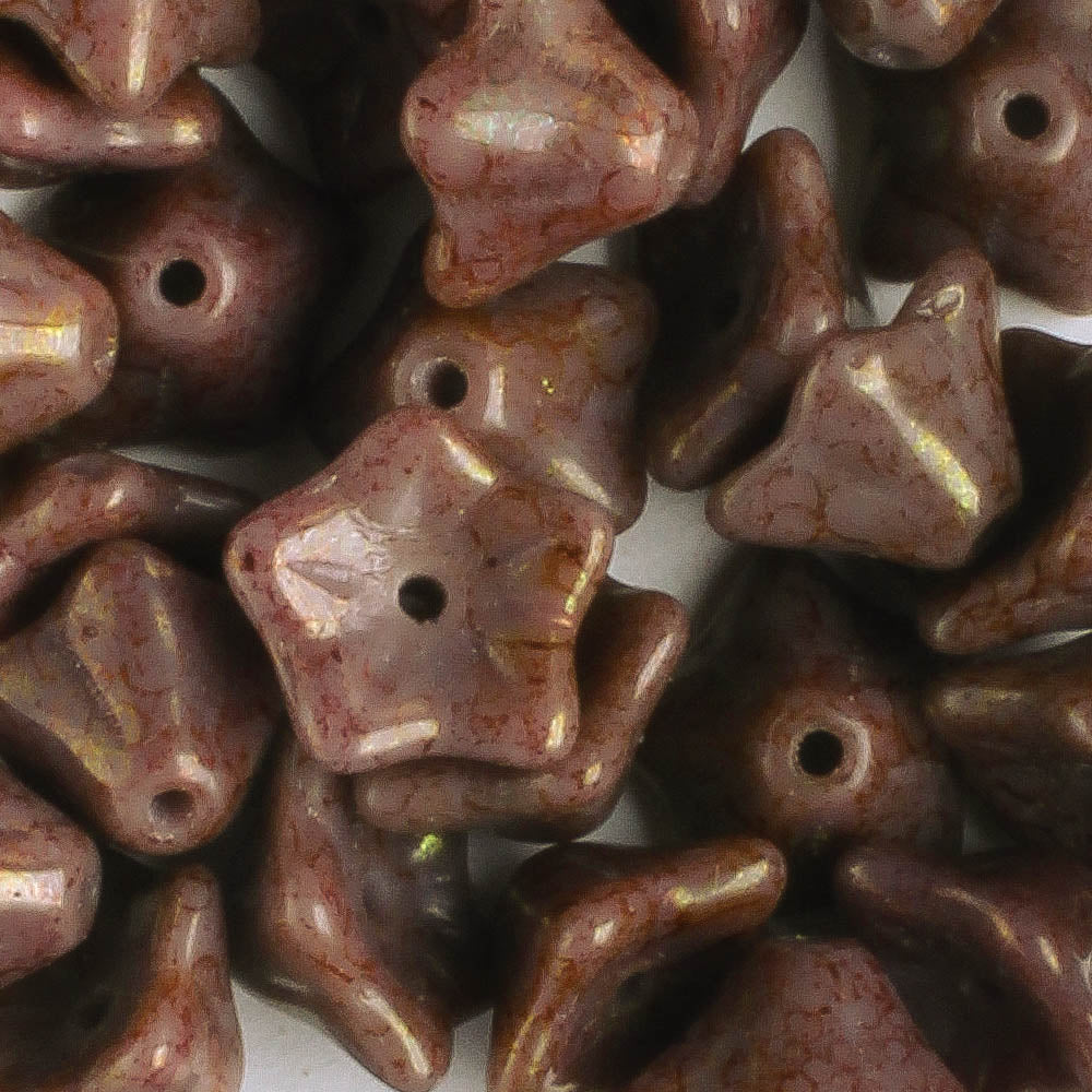 5x8mm Bell Flower - Cocoa - qty 25