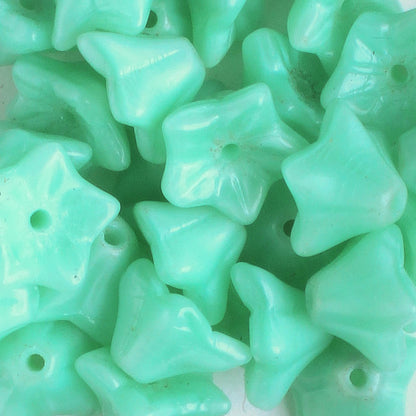 5x8mm Bell Flower - Spearmint - qty 25