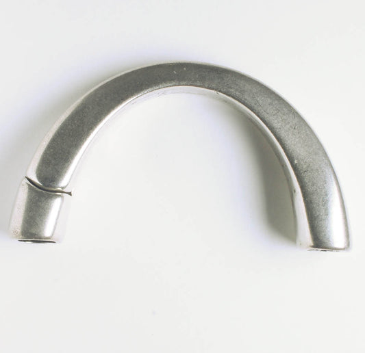 Licorice Leather Magnetic Half Cuff Clasp, 10x6mm