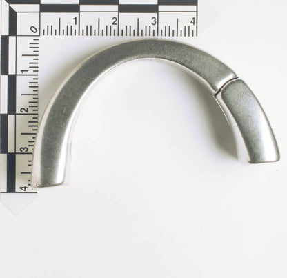 Licorice Leather Magnetic Half Cuff Clasp, 10x6mm