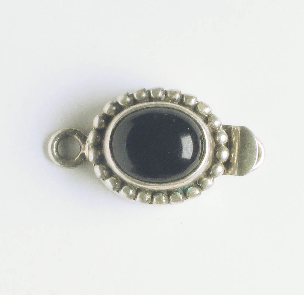 Single Strand Box Clasp - Sterling - 25x13mm