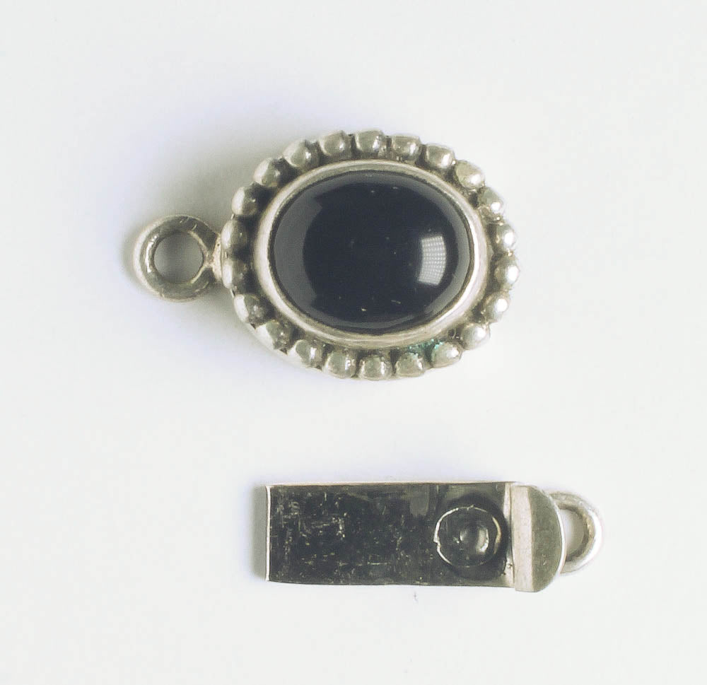 Single Strand Box Clasp - Sterling - 25x13mm