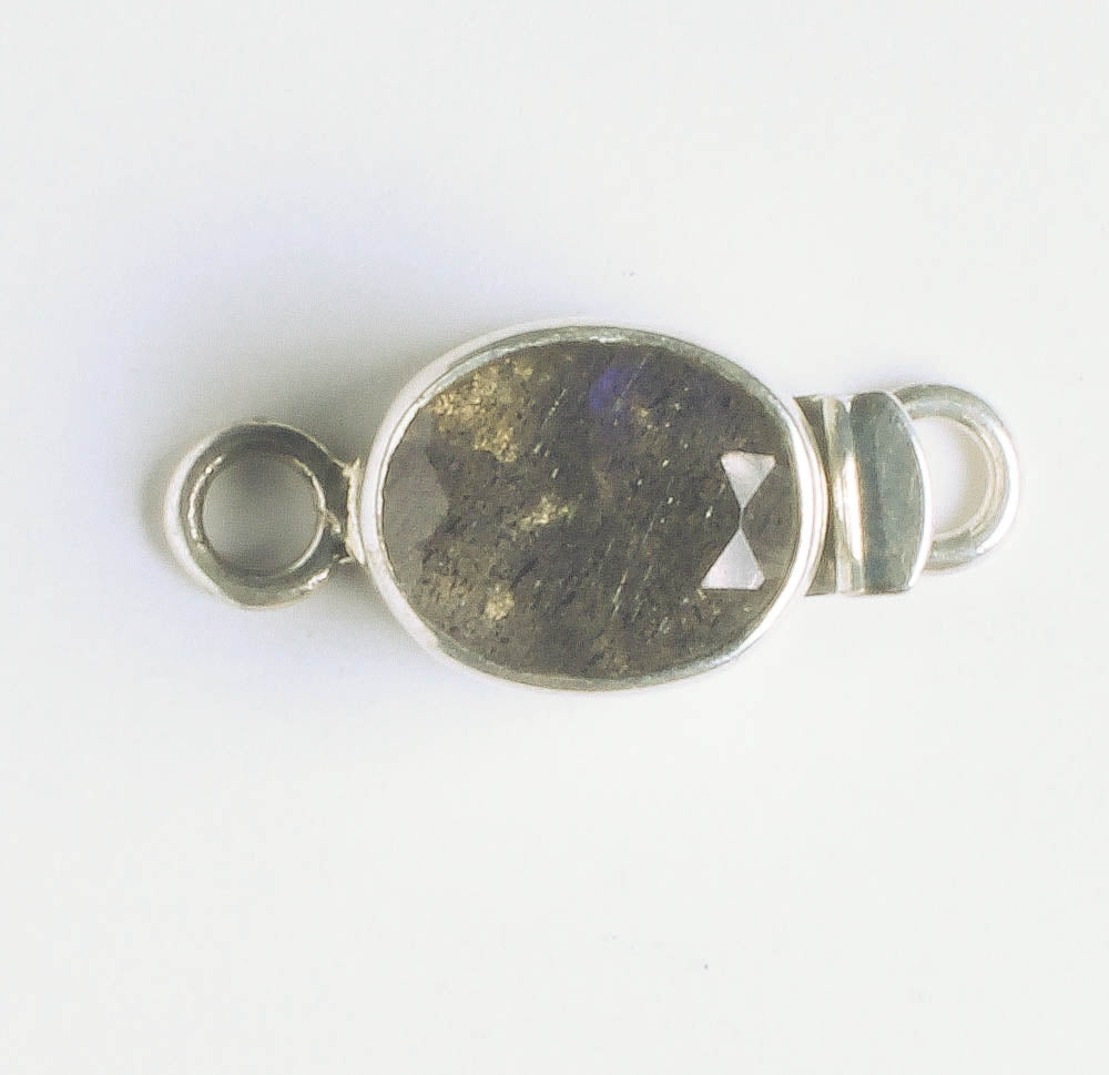 Single Strand Box Clasp - Sterling - 22x10mm