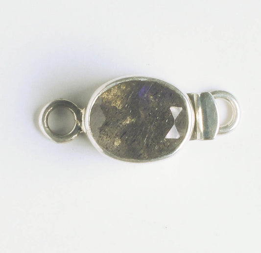 Single Strand Box Clasp - Sterling - 22x10mm