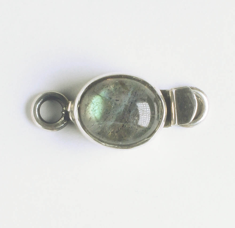 Single Strand Box Clasp - Sterling - 23x10mm