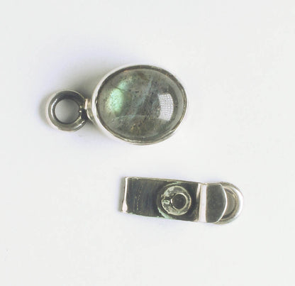 Single Strand Box Clasp - Sterling - 23x10mm