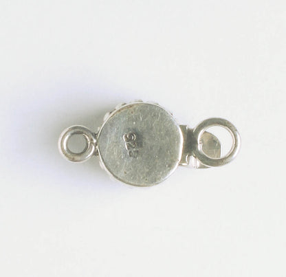 Single Strand Box Clasp - Sterling - 19x9mm