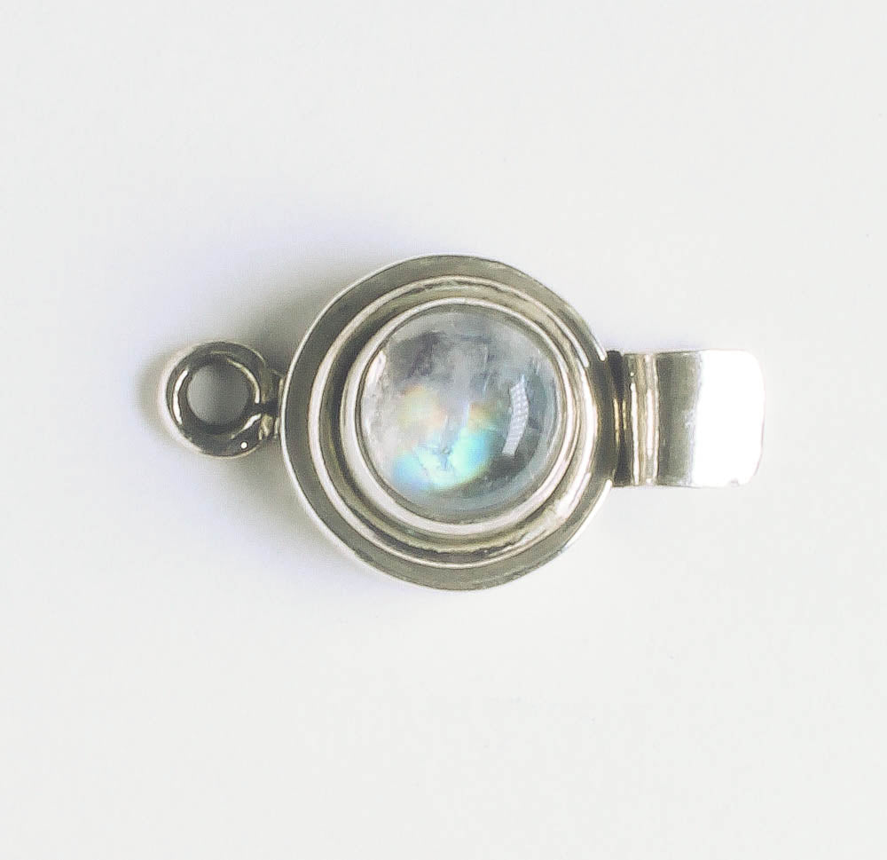 Single Strand Box Clasp - Sterling - 20x11mm