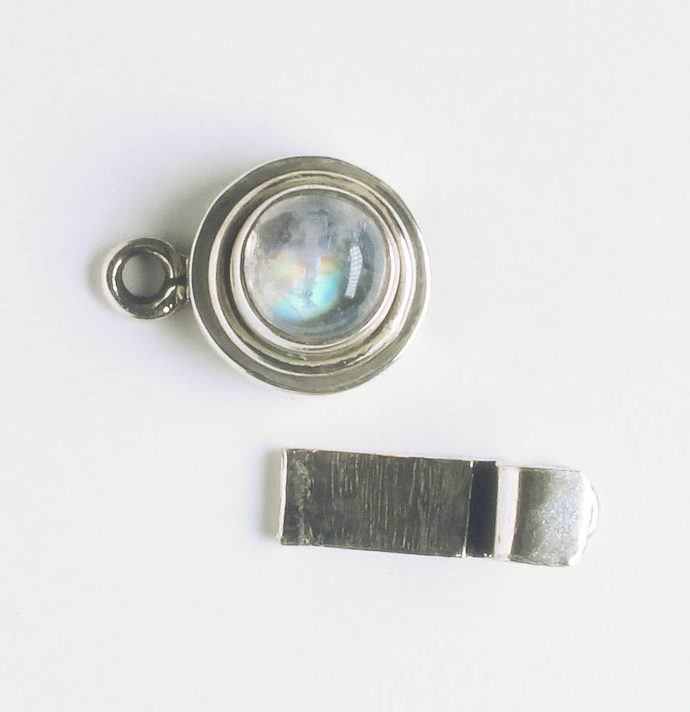 Single Strand Box Clasp - Sterling - 20x11mm