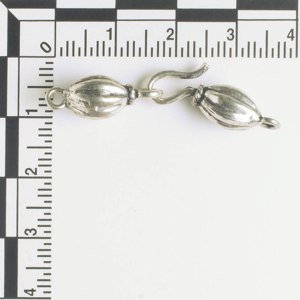 Hook and Eye Clasp - Sterling