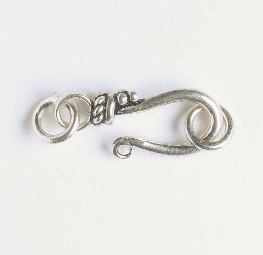 Hook and Eye Clasp - Sterling