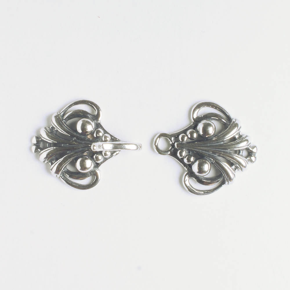 Hook and Eye Clasp - Sterling
