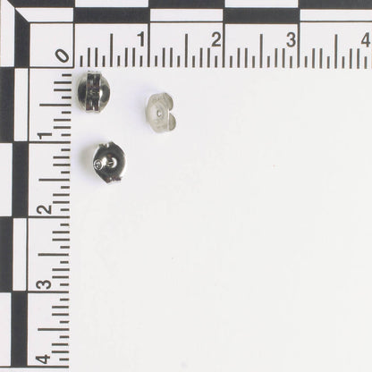 Earring Back, Stainless - 5 Pair