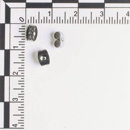 Earring Back, Stainless - 5 Pair