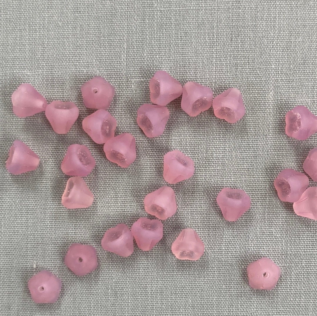 5x6mm Bell Flower - Pink - qty 25
