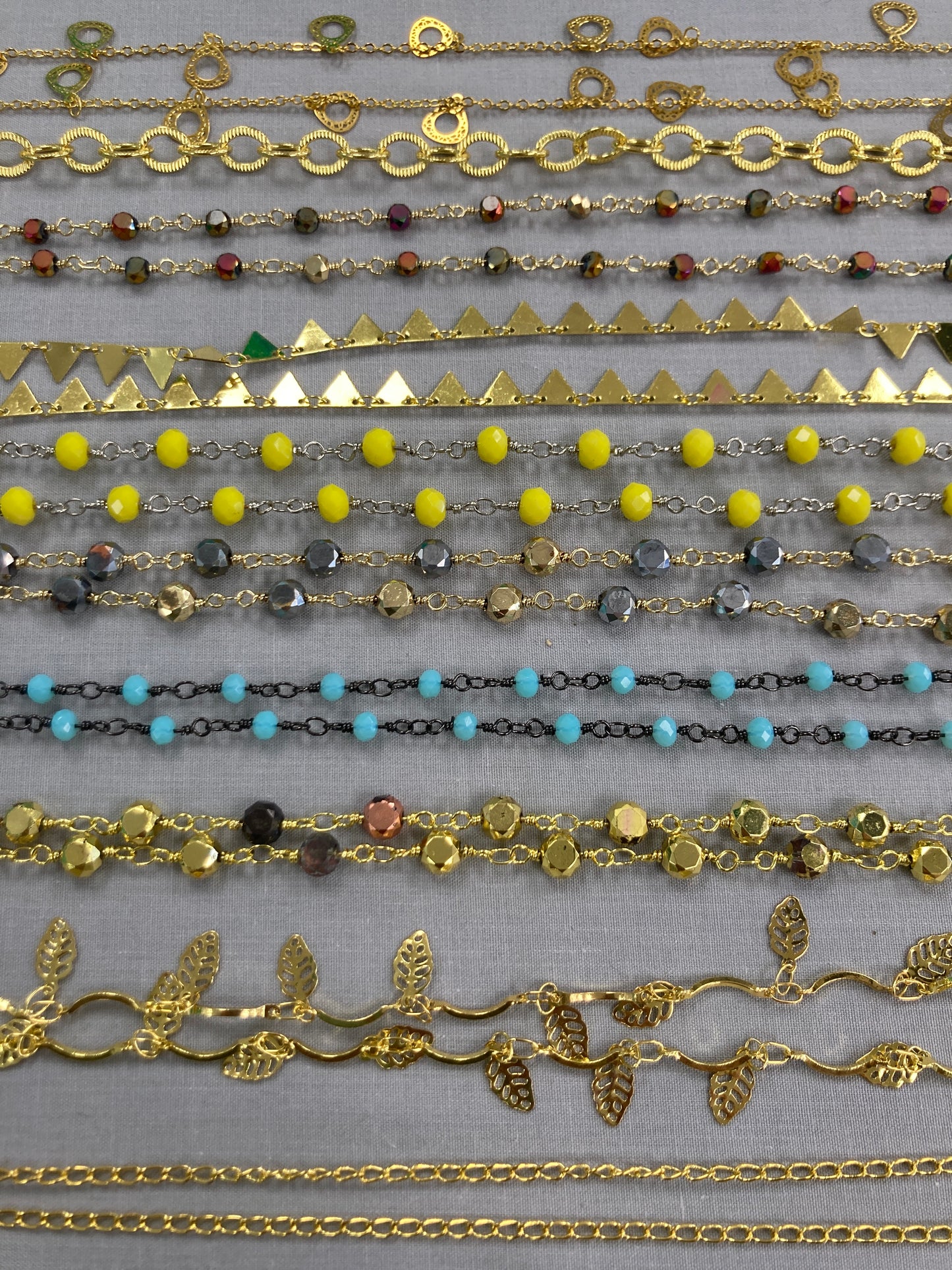 Assorted Chain - at least 12" long - 10 pieces