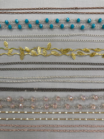 Assorted Chain - at least 12" long - 10 pieces
