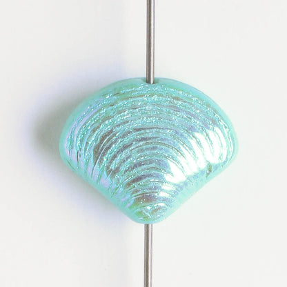 15x18mm Seashell Bead Aqua