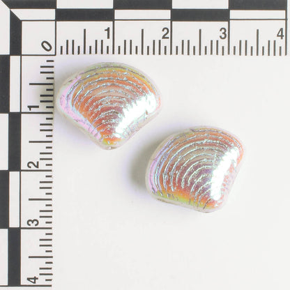 15x18mm Seashell Bead Ivory Rainbow