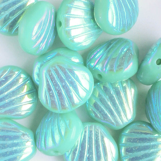 9mm Shell Bead - Turquoise AB
