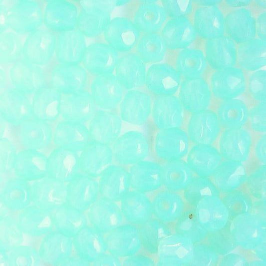 3mm Round Fire Polish Tea Green