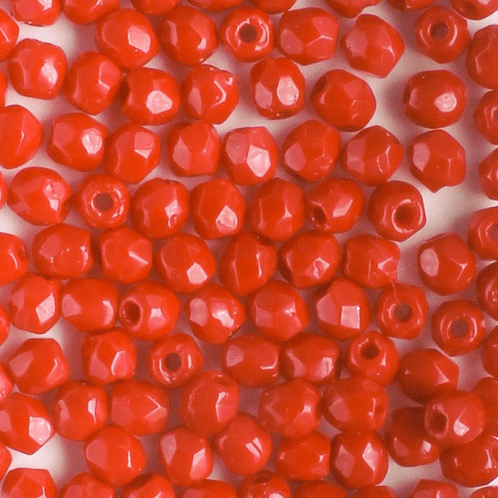 3mm Round Fire Polish Maroon