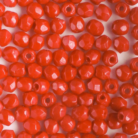 3mm Round Fire Polish Maroon