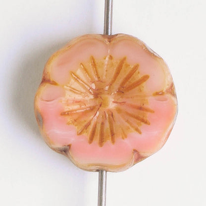 14mm Hibiscus Flower - Pink Picasso - each