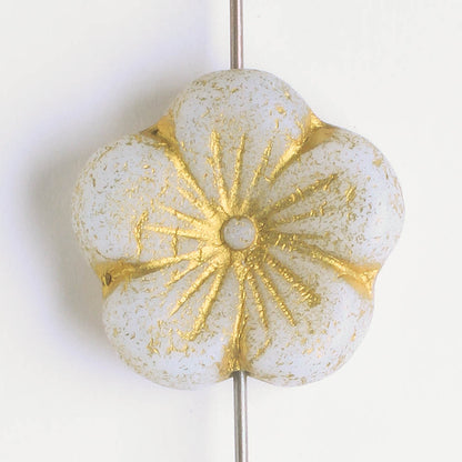 21mm Hibiscus Flower - Eched AB - each