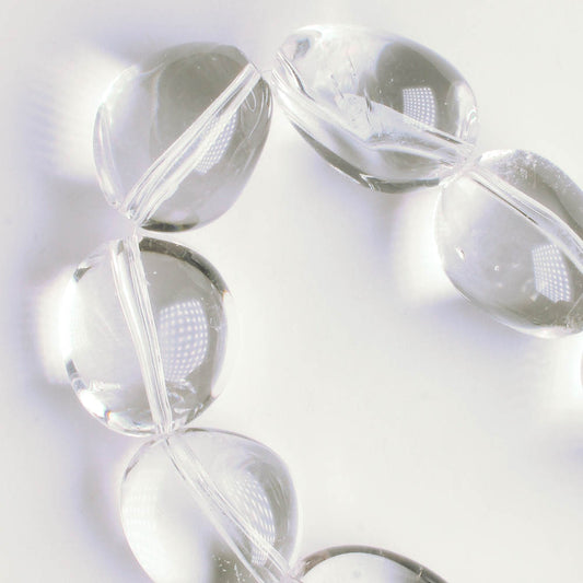 Rock Quartz - 8" strand