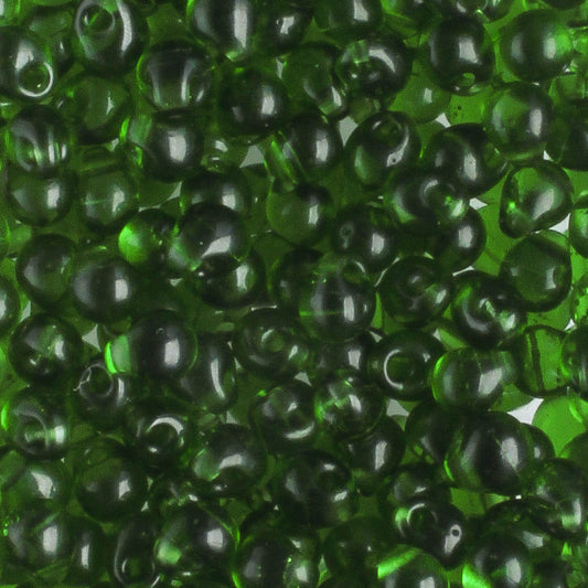 Fringe Bead, Transparent Green - 10 grams