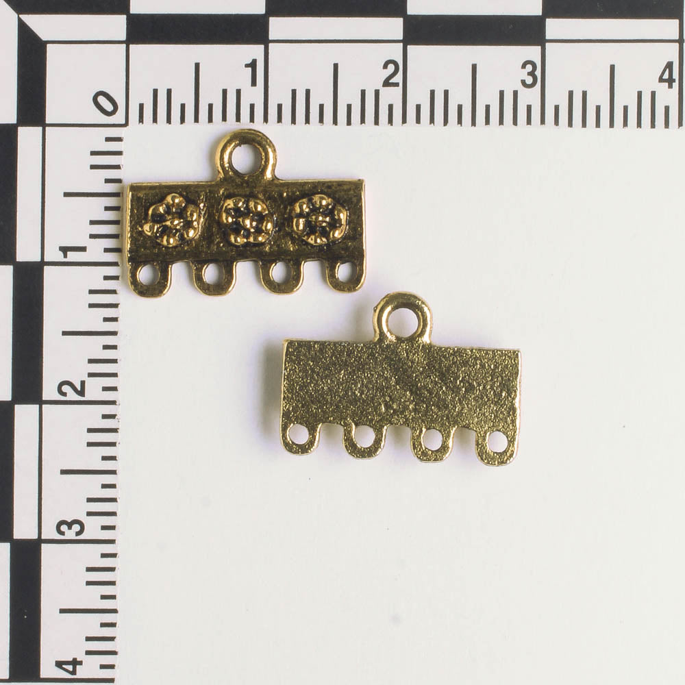 4 Strand Connector - Gold