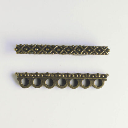 7 Strand Spacer Bar - Brass