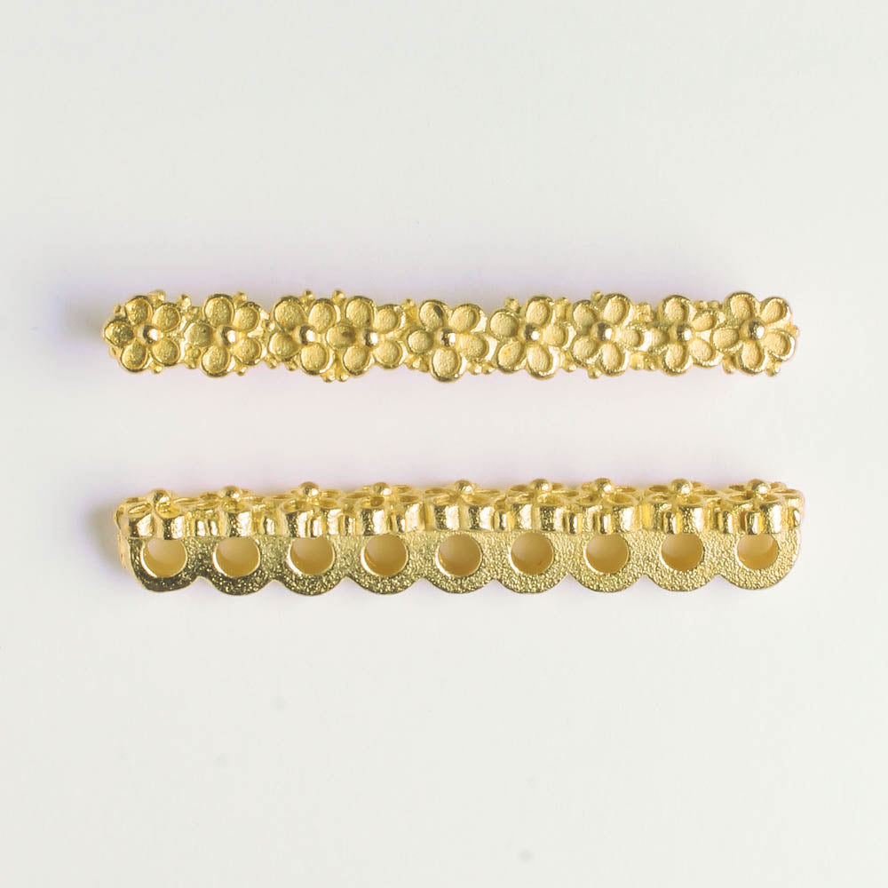 9 Strand Spacer Bar - Gold