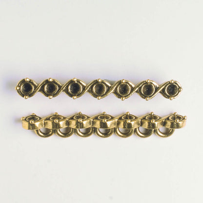 7 Strand Spacer Bar - Gold